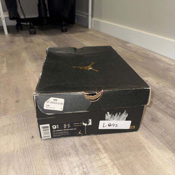 Jordan 1 High GG - Deep Royal Splatter - 9.5M (Youth Extended Run, its a 9.5Y/M) - Picture 8 of 10